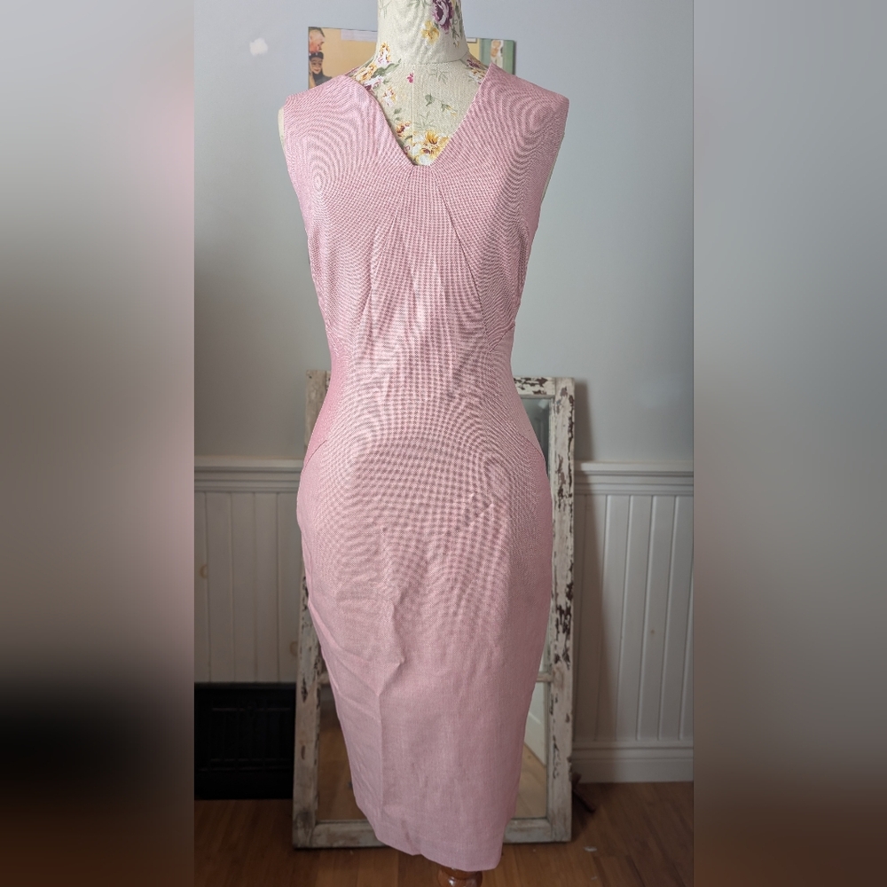 Rw And CO Elegant Pink Sleeveless Dress.โ - 0002